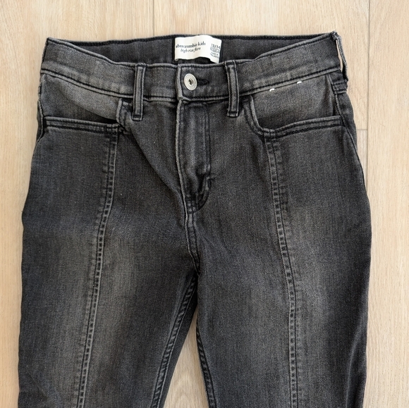 Abercrombie Kids High Rise Flare 13/14 Regular Black Denim - Picture 3 of 6